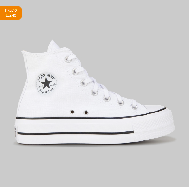 Tenis Converse Chuck Taylor All Star Lift Hi Lona Mujer