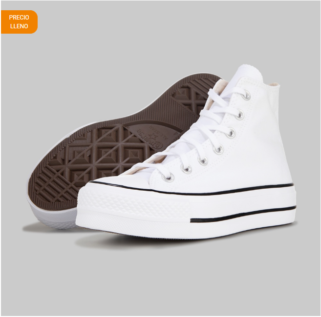 Tenis Converse Chuck Taylor All Star Lift Hi Lona Mujer