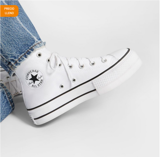Tenis Converse Chuck Taylor All Star Lift Hi Lona Mujer