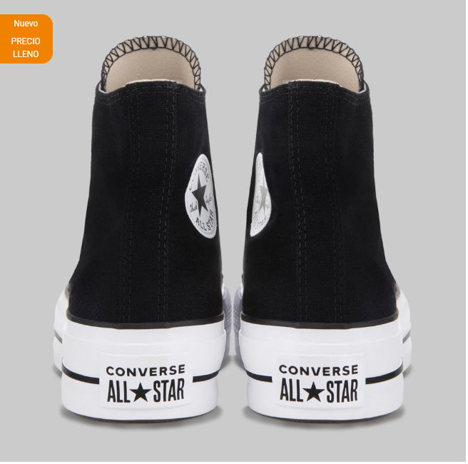 Tenis Converse Chuck Taylor All Star Lift Hi Lona Mujer