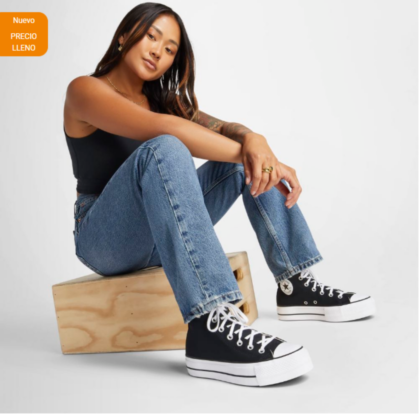 Tenis Converse Chuck Taylor All Star Lift Hi Lona Mujer