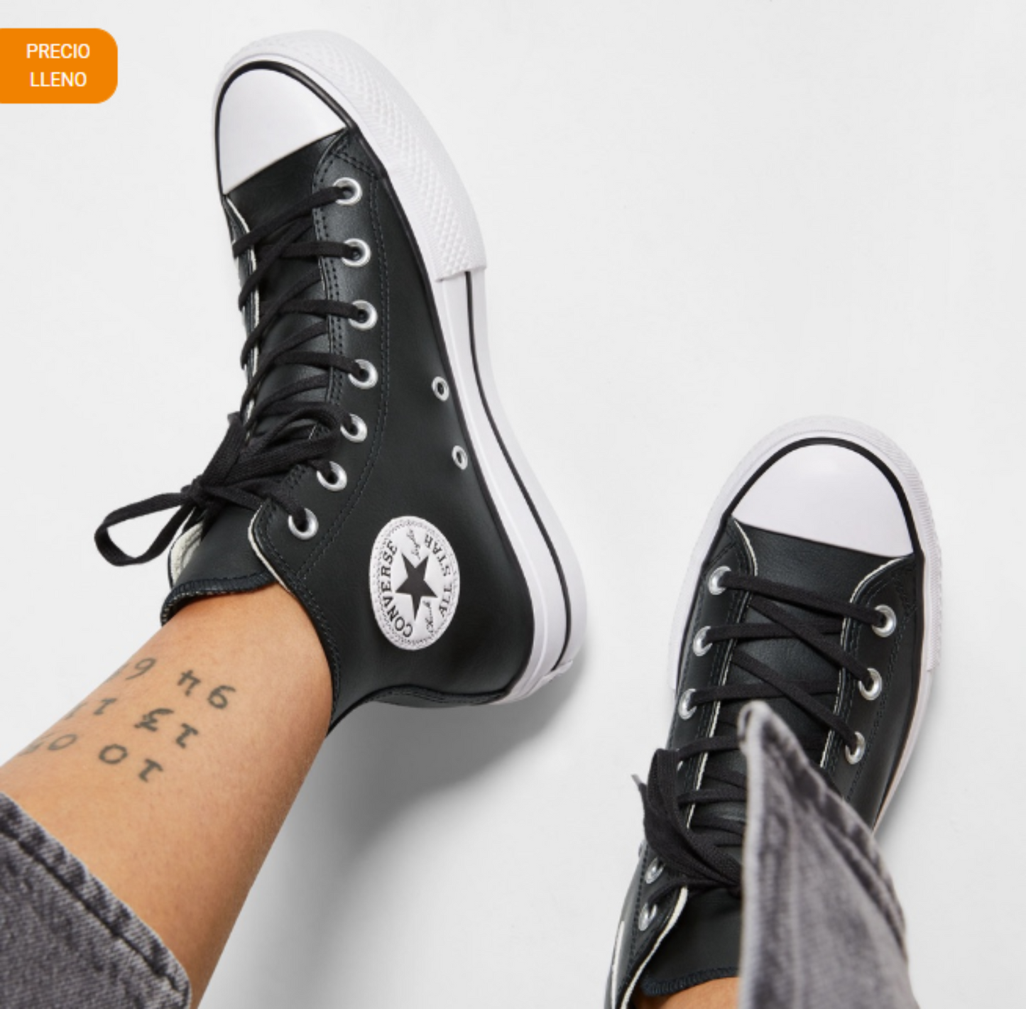 Tenis Converse Chuck Taylor All Star Lift Hi Piel Mujer