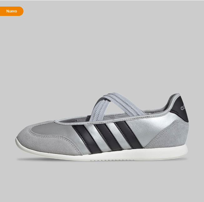 Tenis adidas Barreda Mary Jane Mujer Gris