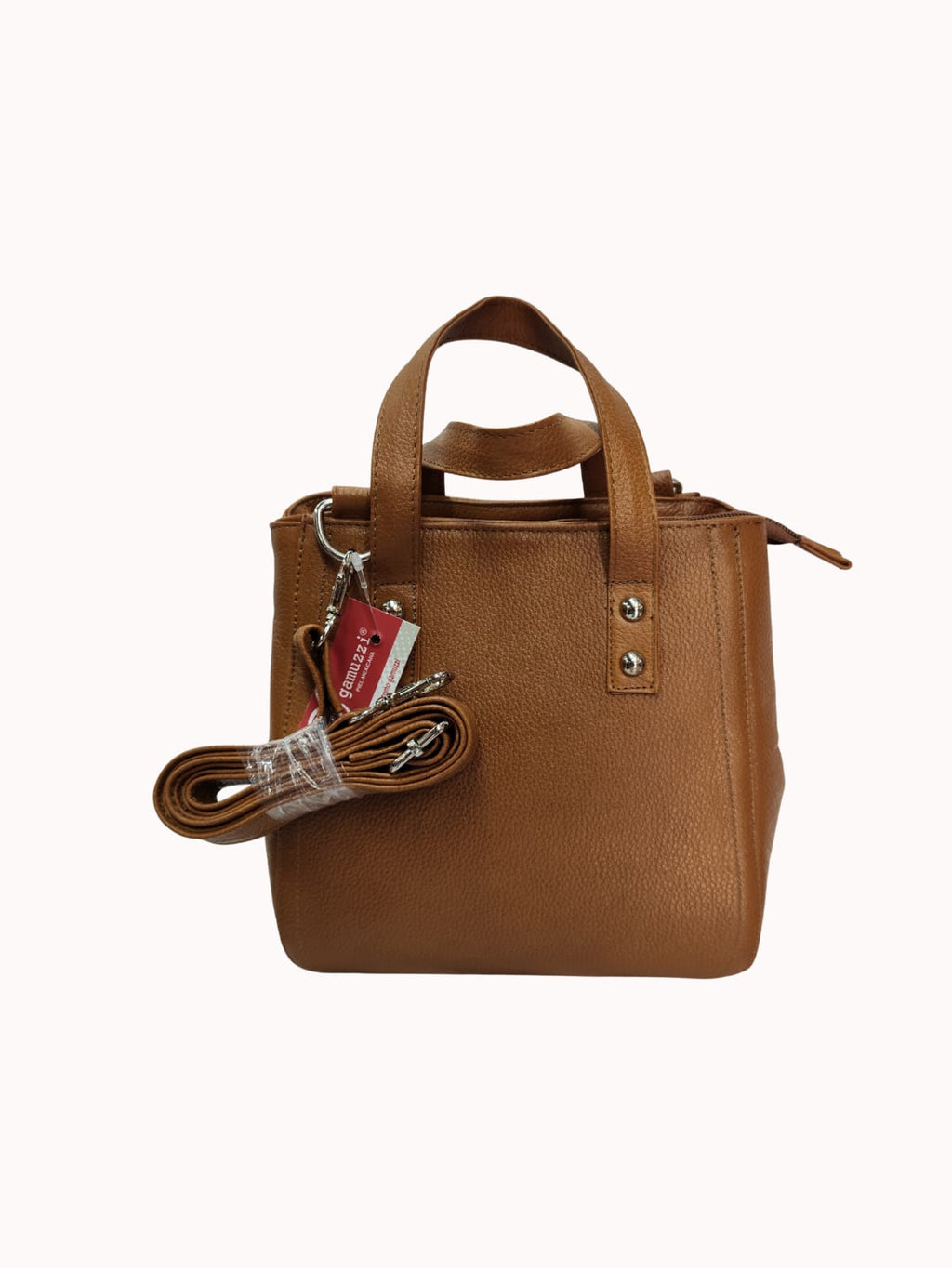 Bolso grande de piel genuina de res estilo tote con correa ajustable desmontable